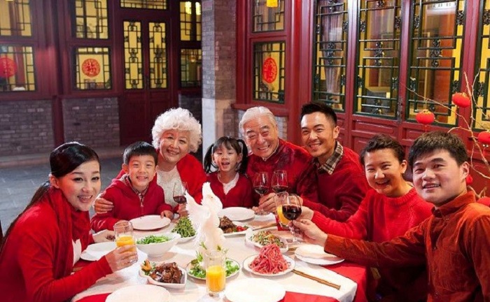 Bữa cơm cuối năm bên gia đình của người Trung Quốc